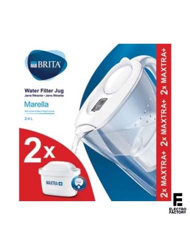Jarra de agua filtrada BRITA Marella blanca + 1 filtro - Ferreteria Armengol