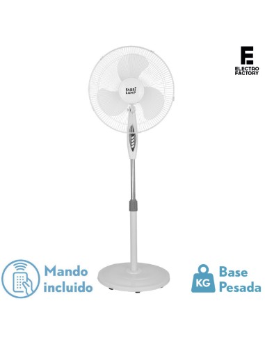 VENTILADOR FABRILAMP BISE PIE MANDO TEMPORIZADOR 45W