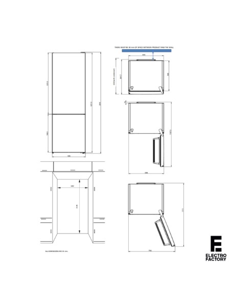 COMBI SVAN SVF2063FFX 200X60X65 INOX F NO FROST